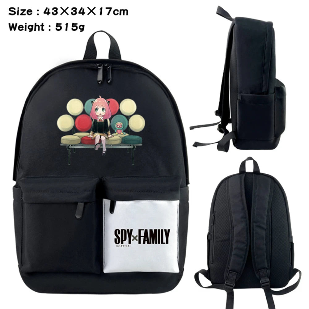 Anime SPY?FAMILY Nylon Backpack Casual Knapsack Cartoon Student Schoolbag