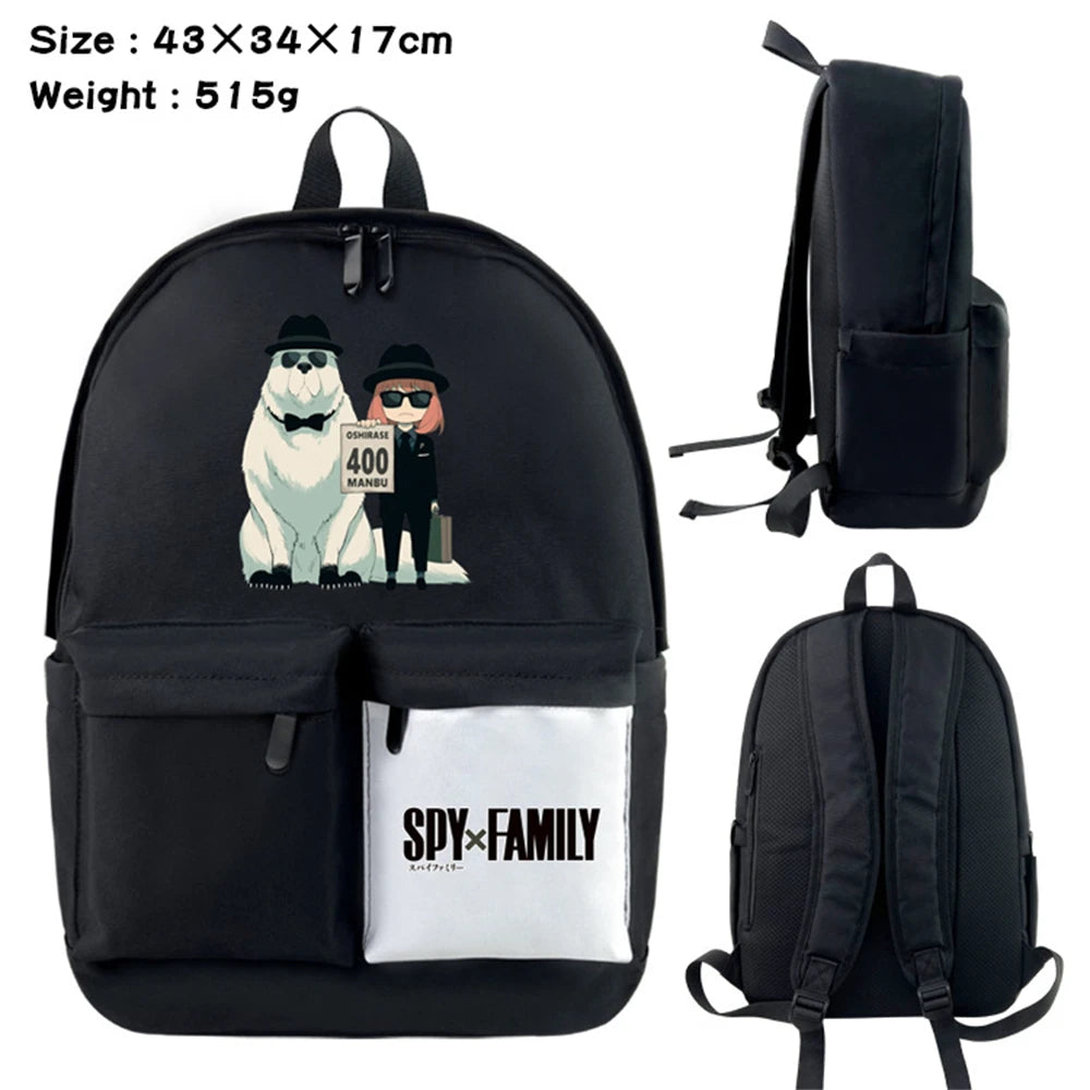 Anime SPY?FAMILY Nylon Backpack Casual Knapsack Cartoon Student Schoolbag