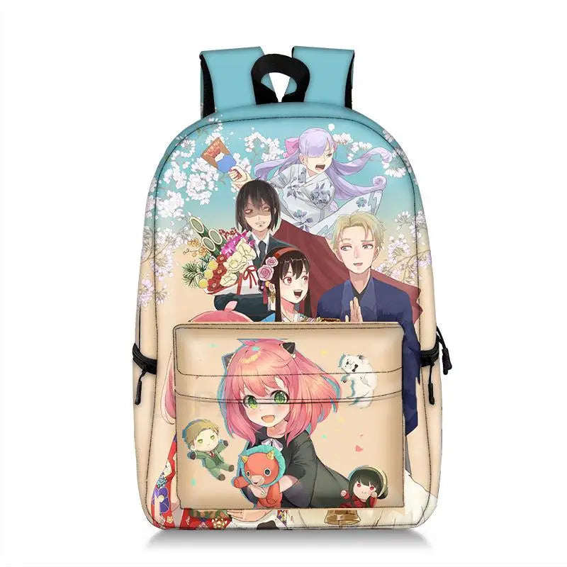 Anime SPY X FAMILY Anya Forger Backpack Girls Teen Bookbag Laptop Bag