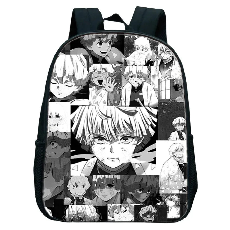 Demon Slayer Kimetsu No Yaiba Zenitsu Anime School Bag Cosplay Kids Backpack