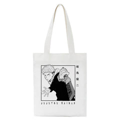Jujutsu Kaisen Anime Women Canvas Tote Bag Harajuku Shopping Handbag