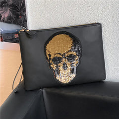 Women Shoulder Bag Pu Leather Crossbody Bag Punk Style Skull Handbag