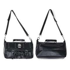Annmouler Punk Style Women Handbags Skull Tote Bag Large Capacity Shoulder Bag