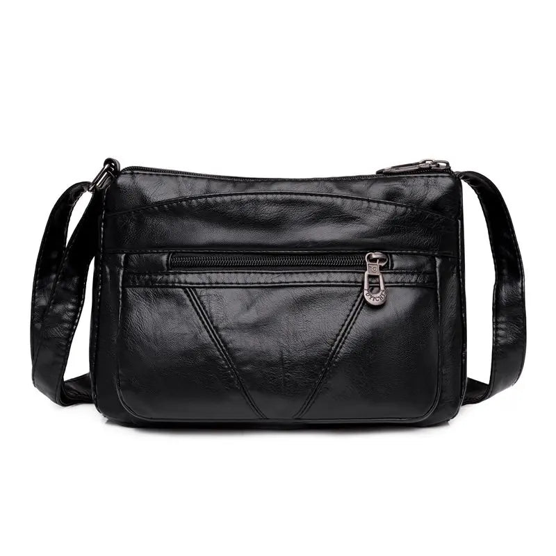 Vintage Women Handbag Purse Pu Leather Shoulder Bag Pockets Crossbody Bag