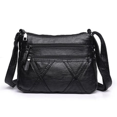 Women Soft Bag Pu Leather Shoulder Bag Washed Leather Crossbody Bag
