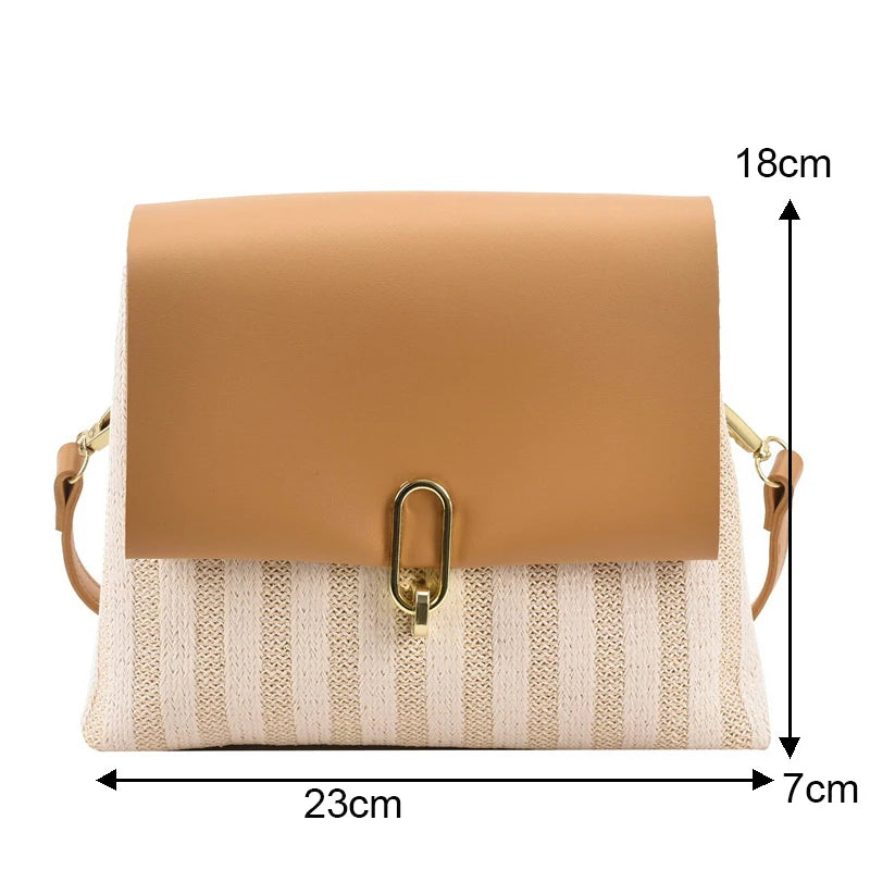Women's Contrast Crossbody Shoulder Bag Sewing Square Bag HPS1124