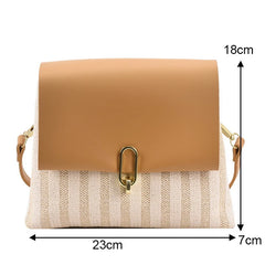 Women's Contrast Crossbody Shoulder Bag Sewing Square Bag HPS1124