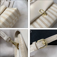 Women's Contrast Crossbody Shoulder Bag Sewing Square Bag HPS1124