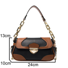 Retro Panelled Small Chain Shoulder Bag Lady HPS1055