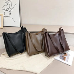 Large Capacity PU Leather Shoulder Bag Crossbody Tote