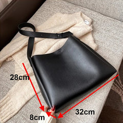 Large Capacity PU Leather Shoulder Bag Crossbody Tote