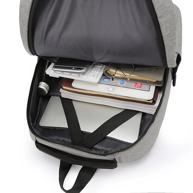 Anti Theft Oxford Men 15 inch Laptop Backpack USB Charging