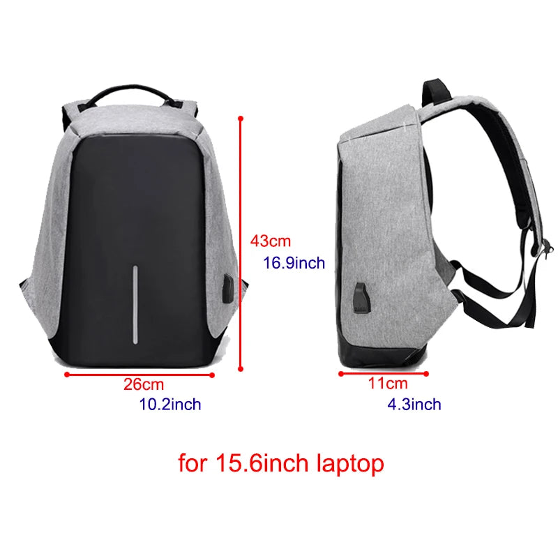 Anti-theft Backpack Bag 15.6 Inch Laptop Men Mochila Male Waterproof Back Pack