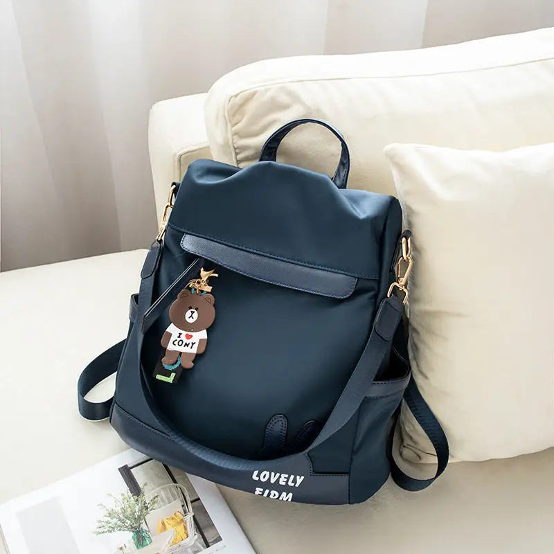 Anti-theft backpack women Oxford cloth large capacity travel bag
