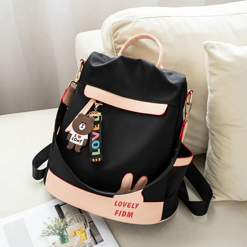 Anti-theft backpack women Oxford cloth large capacity travel bag
