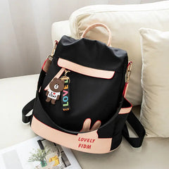 Anti-theft backpack women Oxford cloth large capacity travel bag