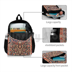 Vintage Persian Rug Floral Print Outdoor Hiking Backpack