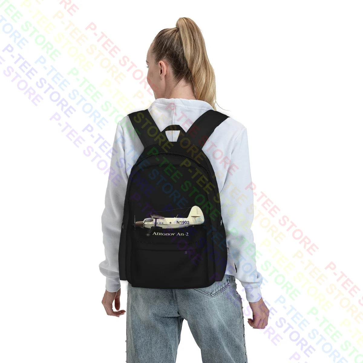 Antonov An-2 Airplane Large Capacity Backpack Travel Beach Bag Gym Tote Bag