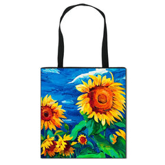 Art Painting Tote Women Handbags Canvas Shoulder Bag Girls Shopping Bags