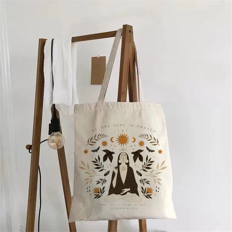 Art Print Shopping Bag Handbag Bolsa de Tela Recycle Bag Shopper Bag