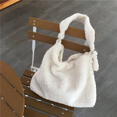 Faux Fur Women Shoulder Bag Large Casual Tote