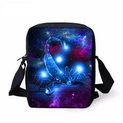 Scorpion Messenger Bag for Kids Girls Funny Goat Wolf Owl Shoulder Handbag Mini