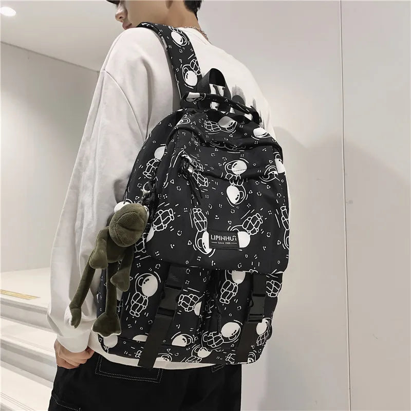 Astronaut Backpack School Bag Unisex Travel Female Books Bag