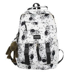 Astronaut Backpack School Bag Unisex Travel Female Books Bag