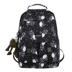 Astronaut Backpack School Bag Unisex Travel Female Books Bag