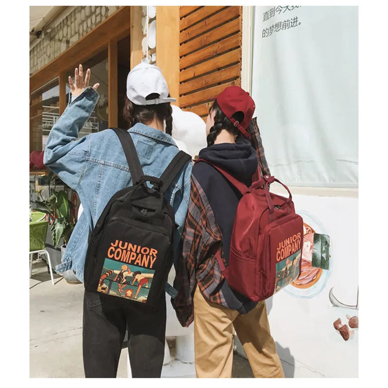 Attra-Yo Retro Cartoon Print Women Backpack