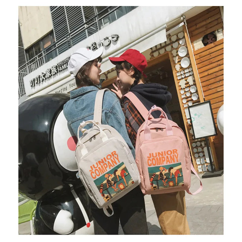 Attra-Yo Retro Cartoon Print Women Backpack