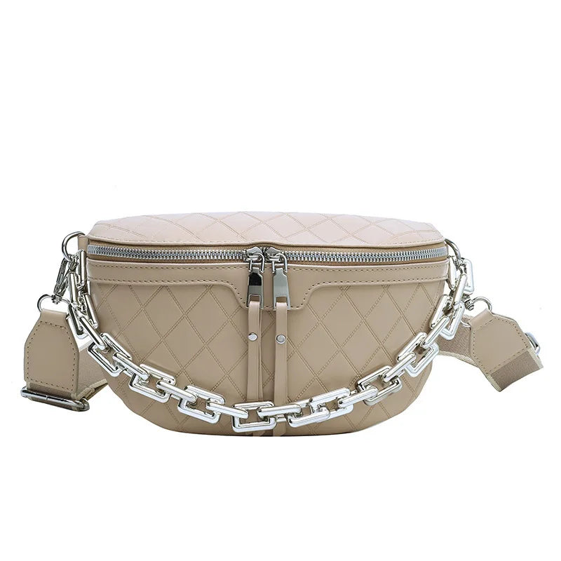 Autumn Waist Pack Acrylic Chain Indentation Chest Bag