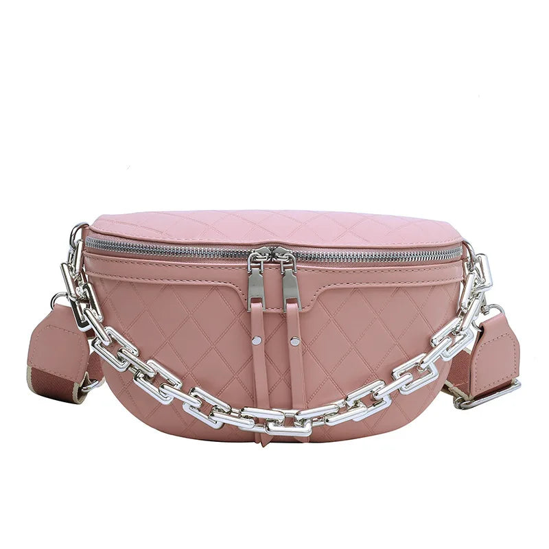 Autumn Waist Pack Acrylic Chain Indentation Chest Bag