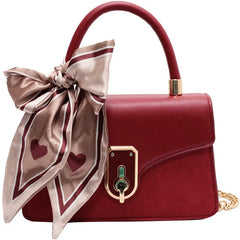 Autumn Winter High-Quality Small Square Bag Velvet Splicing