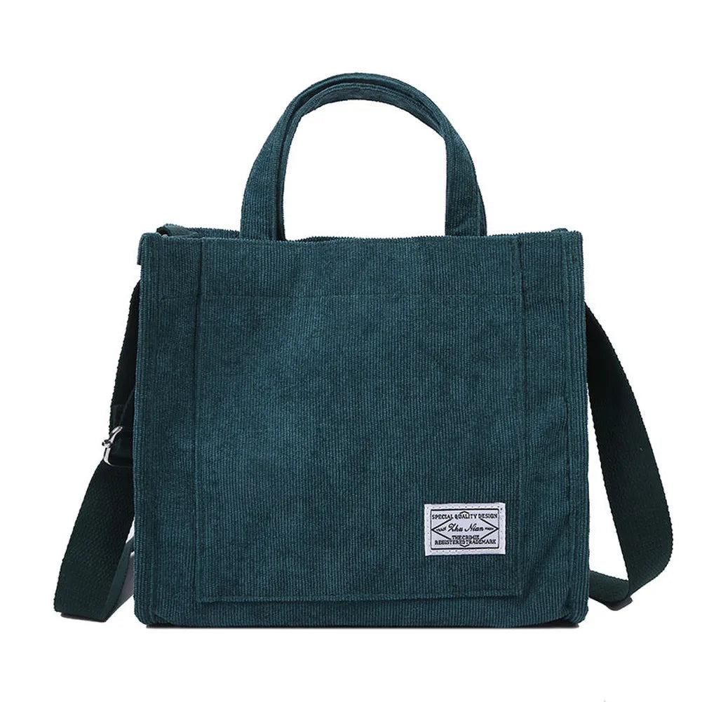 Casual Corduroy Women's Tote Shoulder Bag