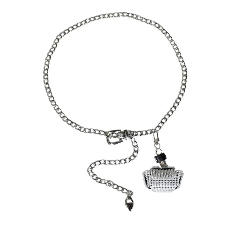 Autumn Mini Rhinestone Chain Belt Bag Wild Suit Skirt Decoration