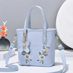 Autumn Bucket Bag Women Embroidery Messenger Shoulder Bag