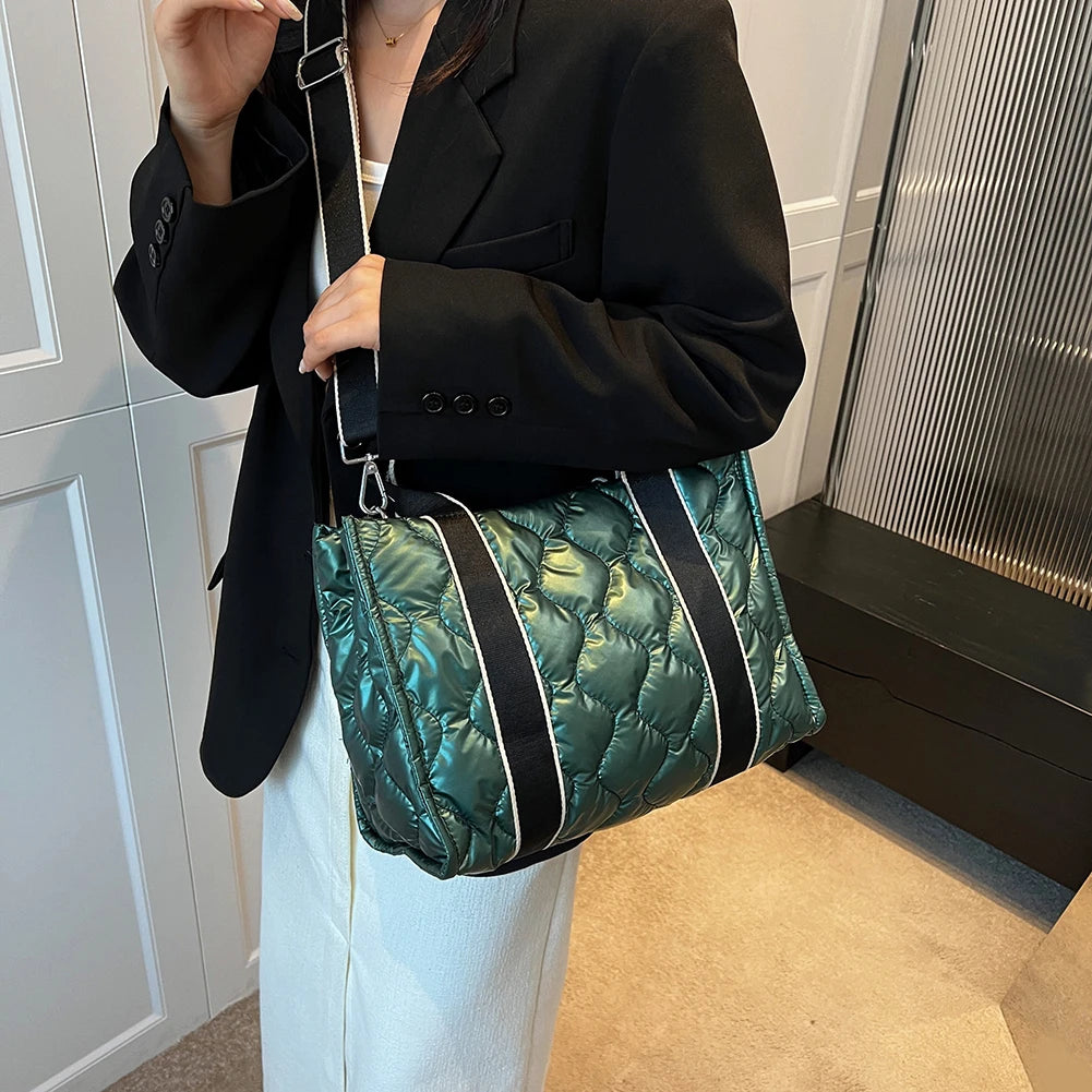 Quilted Women Crossbody Bag Large Capacity for Shopper