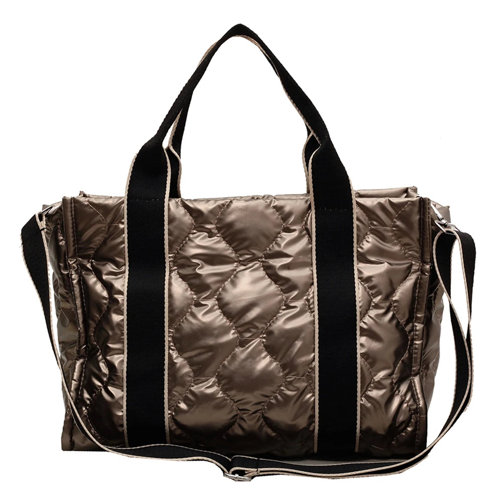 Autumn Winter Crossbody Bags Down Quilted Women Shoulder Handbags Large Capacity