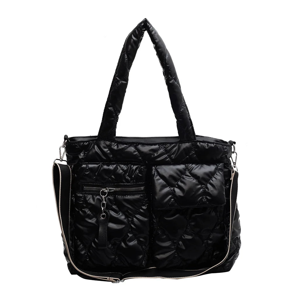 Quilted Shoulder Bag Waterproof for Shopping