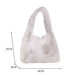 Autumn Winter Plush Tote Women Shoulder Bag