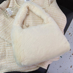 Autumn Winter Plush Tote Women Shoulder Bag