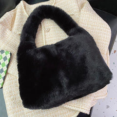 Autumn Winter Plush Tote Women Shoulder Bag