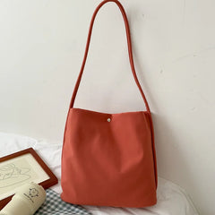 Large Capacity Shoulder Bag for Women Solid Handbag