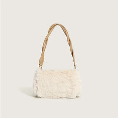 Autumn Winter Women's Cherry Plush Crossbody Handbag