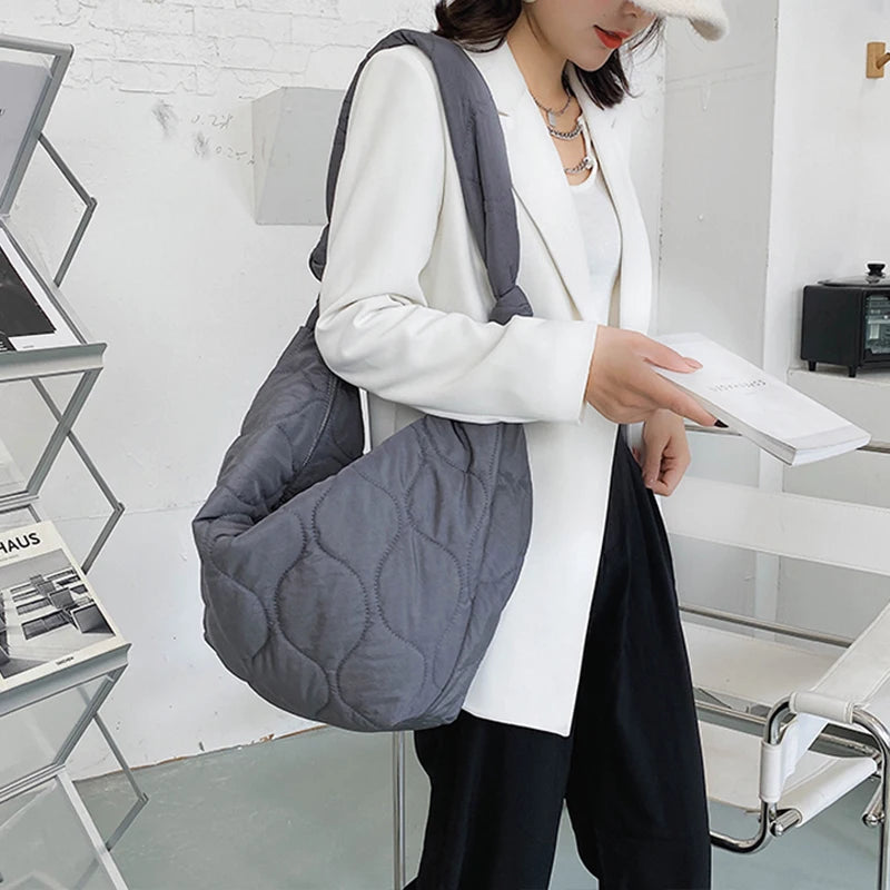 Autumn Winter Shoulder Crossbody Bag Large Capacity Zipper Wild Female Bag