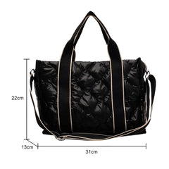 Quilted Cotton Crossbody Satchel for Shopper Travel
