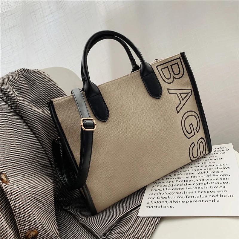 Autumn Women's Large Capacity Canvas Tote Bag