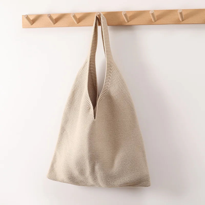 Soft Knitted Shoulder Bag Vintage Handbag