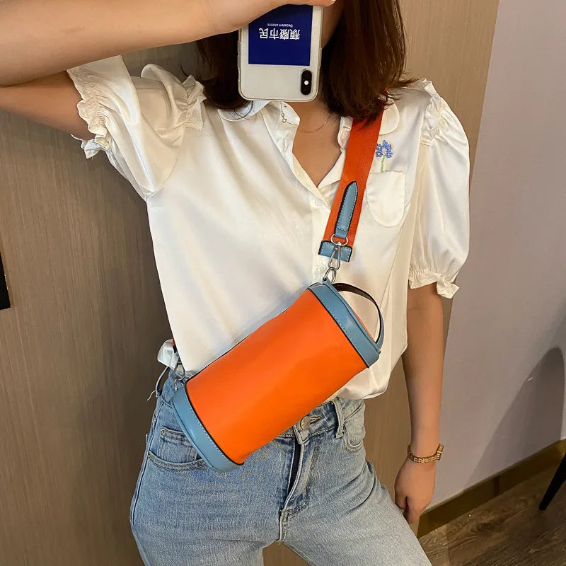 Clanging Barrel Bag Women's Leisure Sports Single Shoulder Bag